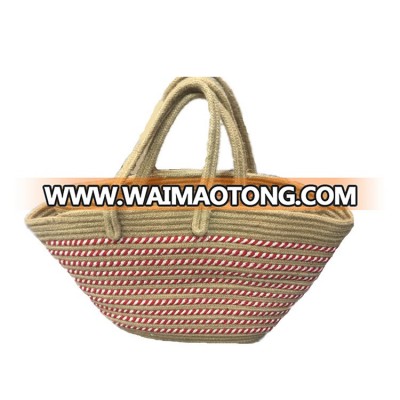 2018 new trendy products direction beautiful ladies cotton rope handbags