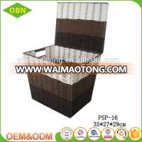 Excellent quality customized cheap colored plastic woven basket of dirty laundry