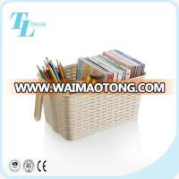 Good design rectangular plastic storage basket with handle